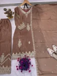 DESIGNER CHINON SILK EMBROIDERY SEQUENCE WORK TOP PALAZZO WITH DUPATTA FESTIVE WEAR WHOLESALE PRICE ETHNIC GARMENT (4)