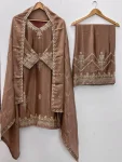 DESIGNER CHINON SILK EMBROIDERY SEQUENCE WORK TOP PALAZZO WITH DUPATTA FESTIVE WEAR WHOLESALE PRICE ETHNIC GARMENT (4)