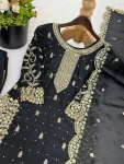 DESIGNER FENDY SILK EMBROIDERY CODING AND SEQUENCE WORK TOP PALAZZO WITH DUPATTA FESTIVE WEAR WHOLESALE PRICE ETHNIC GARMENT (20)