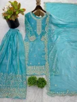 DESIGNER FENDY SILK EMBROIDERY CODING AND SEQUENCE WORK TOP PALAZZO WITH DUPATTA FESTIVE WEAR WHOLESALE PRICE ETHNIC GARMENT (29)