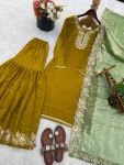 DESIGNER FENDY SILK EMBROIDERY SEQUENCE WORK TOP SHARARA WITH DUPATTA FESTIVE WEAR WHOLESALE PRICE ETHNIC GARMENT (13)