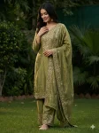 DESIGNER FENDY SILK EMBROIDERY SEQUENCE WORK WITH HAND DIAMOND WORK TOP PALAZZO WITH DUPATTA FESTIVE WEAR WHOLESALE PRICE ETHNIC GARMENT (1)