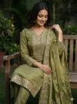 DESIGNER FENDY SILK EMBROIDERY SEQUENCE WORK WITH HAND DIAMOND WORK TOP PALAZZO WITH DUPATTA FESTIVE WEAR WHOLESALE PRICE ETHNIC GARMENT (1)