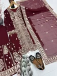 DESIGNER GEORGETTE CHAIN SEQUENCE WORK WITH FANCY LATKAN AND LACE BORDER WORK TOP SHARARA WITH DUPATTA FESTIVE WEAR WHOLESALE PRICE ETHNIC GARMENT (3)
