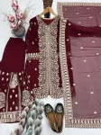 DESIGNER GEORGETTE CHAIN SEQUENCE WORK WITH FANCY LATKAN AND LACE BORDER WORK TOP SHARARA WITH DUPATTA FESTIVE WEAR WHOLESALE PRICE ETHNIC GARMENT (3)