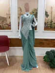 DESIGNER GEORGETTE EMBROIDERY THREAD & SEQUENCE WORK READY TO WEAR SAREE WITH STITCHED BLOUSE PARTY WEAR WHOLESALE PRICE ETHNIC GARMENT (1)