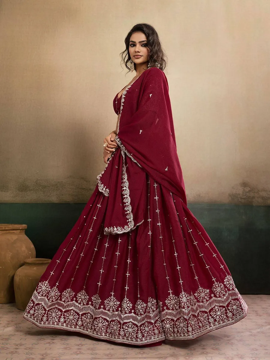 DESIGNER GEORGETTE EMBROIDERY WORK LEHENGA CHOLI WITH DUPATTA WEDDING WEAR WHOLESALE PRICE ETHNIC GARMENT (3)