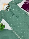 DESIGNER GEORGETTE EMBROIDERY WORK TOP PALAZZO WITH DUPATTA FESTIVE WEAR WHOLESALE PRICE ETHNIC GARMENT (5)