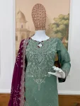 DESIGNER GEORGETTE EMBROIDERY WORK TOP PALAZZO WITH DUPATTA FESTIVE WEAR WHOLESALE PRICE ETHNIC GARMENT (5)