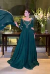DESIGNER GEORGETTE SEQUENCE , ZARI & THREAD WORK GOWN BOTTOM WITH DUPATTA FESTIVE WEAR WHOLESALE PRICE ETHNIC GARMENT (4)