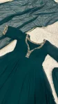 DESIGNER GEORGETTE SEQUENCE , ZARI & THREAD WORK GOWN BOTTOM WITH DUPATTA FESTIVE WEAR WHOLESALE PRICE ETHNIC GARMENT (4)