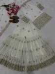 DESIGNER GEORGETTE SILK SEQUENCE AND EMBROIDERY WORK TOP SHARARA WITH DUPATTA WEDDING WEAR WHOLESALE PRICE ETHNIC GARMENT (2)
