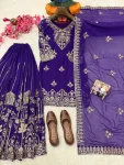 DESIGNER GEORGETTE ZARI & 5MM SEQUENCE EMBROIDERY WORK TOP PALAZZO WITH DUPATTA WEDDING WEAR WHOLESALE PRICE ETHNIC GARMENT (11)