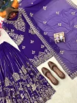 DESIGNER GEORGETTE ZARI & 5MM SEQUENCE EMBROIDERY WORK TOP PALAZZO WITH DUPATTA WEDDING WEAR WHOLESALE PRICE ETHNIC GARMENT (11)