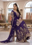 DESIGNER GEORGETTE ZARI & 5MM SEQUENCE EMBROIDERY WORK TOP PALAZZO WITH DUPATTA WEDDING WEAR WHOLESALE PRICE ETHNIC GARMENT (11)