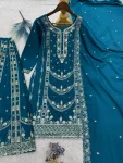 DESIGNER GERMAN CHINON SILK EMBROIDERY SEQUENCE AND JHARKAN WORK TOP PALAZZO WITH DUPATTA FESTIVE WEAR WHOLESALE PRICE ETHNIC GARMENT (9)