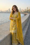 DESIGNER GERMAN CHINON SILK EMBROIDERY SEQUENCE AND JHARKAN WORK TOP PALAZZO WITH DUPATTA FESTIVE WEAR WHOLESALE PRICE ETHNIC GARMENT (16)