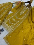 DESIGNER GERMAN CHINON SILK EMBROIDERY SEQUENCE AND JHARKAN WORK TOP PALAZZO WITH DUPATTA FESTIVE WEAR WHOLESALE PRICE ETHNIC GARMENT (16)