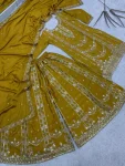 DESIGNER GERMAN CHINON SILK EMBROIDERY SEQUENCE AND JHARKAN WORK TOP PALAZZO WITH DUPATTA FESTIVE WEAR WHOLESALE PRICE ETHNIC GARMENT (16)