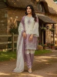 DESIGNER GMY SILK EMBROIDERY AND SEQUENCE WITH DIGITAL PRINT WORK TOP BOTTOM WITH DUPATTA PURPLE