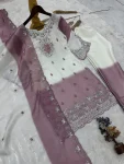 DESIGNER GMY SILK EMBROIDERY AND SEQUENCE WITH DIGITAL PRINT WORK TOP BOTTOM WITH DUPATTA FESTIVE WEAR WHOLESALE PRICE ETHNIC GARMENT (11)