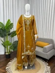 DESIGNER JMC SILK THREAD & SEQUENCE WORK TOP PALAZZO WITH DUPATTA FESTIVE WEAR WHOLESALE PRICE ETHNIC GARMENT (1)