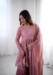DESIGNER MAL CHANDERI REAL MIRROR WITH HANDWORK TOP SHARARA WITH DUPATTA FESTIVE WEAR WHOLESALE PRICE ETHNIC GARMENT (23)