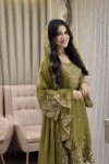 DESIGNER MOSS SILK SEQUENCE & ZARI THREAD EMBROIDERY WORK TOP PALAZZO WITH DUPATTA FESTIVE WEAR WHOLESALE PRICE ETHNIC GARMENT (12)