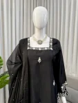 DESIGNER NATURAL CREPE THREAD WITH SEQUENCE WORK TOP PALAZZO WITH DUPATTA FESTIVE WEAR WHOLESALE PRICE ETHNIC GARMENT (3)