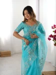 DESIGNER-ORGANZA-SILK-THREAD-SEQUENCE-EMBROIDERY-WORK-SAREE-WITH-UNSTITCHED-BLOUSE-FESTIVE-WEAR-WHOLESALE-PRICE-ETHNIC-GARMENT-2.webp