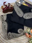 DESIGNER RANGOLI SILK ZARI AND SEQUENCE EMBROIDERY WORK SAREE WITH UNSTITCHED BLOUSE PARTY WEAR WHOLESALE PRICE ETHNIC GARMENT (5)