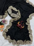 DESIGNER RANGOLI SILK ZARI AND SEQUENCE EMBROIDERY WORK SAREE WITH UNSTITCHED BLOUSE PARTY WEAR WHOLESALE PRICE ETHNIC GARMENT (5)