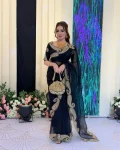 DESIGNER RANGOLI SILK ZARI AND SEQUENCE EMBROIDERY WORK SAREE WITH UNSTITCHED BLOUSE PARTY WEAR WHOLESALE PRICE ETHNIC GARMENT (5)