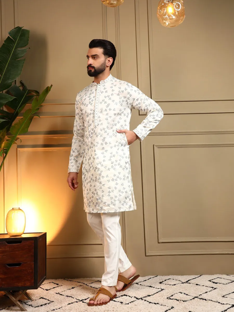 DESIGNER ROYAL SILK EMBROIDERY SEQUENCE WORK MEN'S KURTA PAYJAMA WEDDING WEAR WHOLESALE PRICE ETHNIC GARMENT (17)