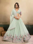 DESIGNER STAR GEORGETTE EMBROIDERY WORK LEHENGA CHOLI WITH DUPATTA WEDDING WEAR WHOLESALE PRICE ETHNIC GARMENT (12)
