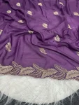 DESIGNER STAR GEORGETTE EMBROIDERY WORK SAREE WITH UNSTITCHED BLOUSE FESTIVE WEAR WHOLESALE PRICE ETHNIC GARMENT (23)