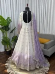 DESIGNER STAR GEORGETTE THREAD WITH SEQUENCE WORK GOWN BOTTOM WITH DUPATTA WEDDING WEAR WHOLESALE PRICE ETHNIC GARMENT (3)