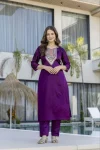 FANCY CHANDERI COTTON SILK SEQUENCE CODING EMBROIDERY WORK TOP BOTTOM WITH DUPATTA FESTIVE WEAR WHOLESALE PRICE ETHNIC GARMENT (6)