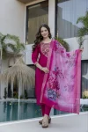 FANCY CHANDERI SEQUENCE CODING EMBROIDERY WORK TOP BOTTOM WITH DUPATTA FESTIVE WEAR WHOLESALE PRICE ETHNIC GARMENT (6)