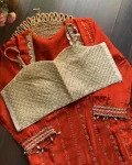 FANCY CHINON EMBROIDERY, ZARI AND SEQUENCE & LACE WORK TOP PALAZZO WITH BUSTIER AND DUPATTA FESTIVE WEAR WHOLESALE PRICE ETHNIC GARMENT (2)