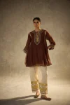 FANCY CHINON FANCY GOTA PATTI WORK TOP BOTTOM SET FESTIVE WEAR WHOLESALE PRICE ETHNIC GARMENT (20)