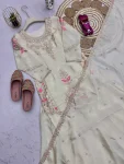 FANCY CHINON SILK EMBROIDERY THREAD & SEQUENCE WORK TOP PALAZZO WITH DUPATTA FESTIVE WEAR WHOLESALE PRICE ETHNIC GARMENT (2)