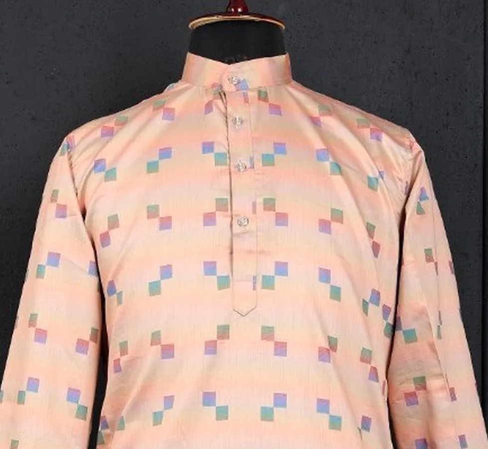 FANCY COTTON DIGITAL PRINTED WORK MEN'S KURTA PAYJAMA FESTIVE WEAR WHOLESALE PRICE ETHNIC GARMENT (11)
