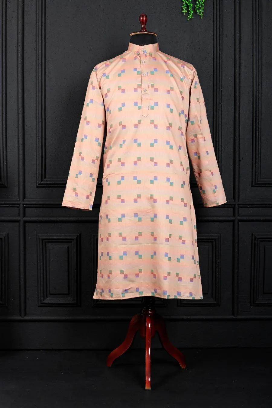 FANCY COTTON DIGITAL PRINTED WORK MEN'S KURTA PAYJAMA FESTIVE WEAR WHOLESALE PRICE ETHNIC GARMENT (4)