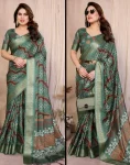 FANCY COTTON SILK BANDHEJ PRINT WORK SAREE WITH UNSTITCHED BLOUSE FESTIVE WEAR WHOLESALE PRICE ETHNIC GARMENT (1)