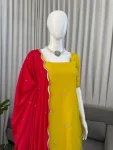 FANCY CREPE SILK THREAD WITH SEQUENCE WORK TOP PALAZZO WITH DUPATTA FESTIVE WEAR WHOLESALE PRICE ETHNIC GARMENT (1)