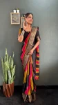 FANCY DOLA SILK PRINTED ON WOVEN WORK GOWN SAREE DAILY WEAR WHOLESALE PRICE ETHNIC GARMENT (3)