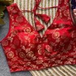 FANCY DOLA SILK WEAVING WORK STITCHED BLOUSE PARTY WEAR WHOLESALE PRICE ETHNIC GARMENT (1)