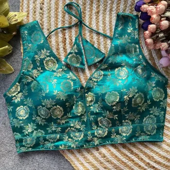 FANCY DOLA SILK WEAVING WORK STITCHED BLOUSE RAMA