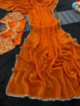 FANCY FENDY SATIN MIRROR LACE WORK SAREE WITH STITCHED BLOUSE PARTY WEAR WHOLESALE PRICE ETHNIC GARMENT (4)